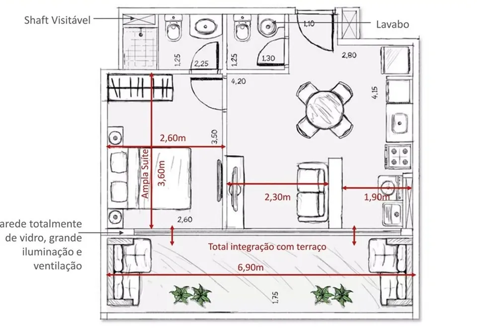 Apartamento, 1 quarto, 48 m² - Foto 12