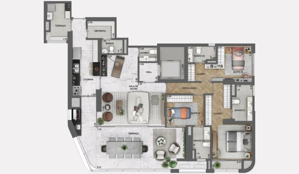 Apartamento, 3 quartos, 162 m² - Foto 14