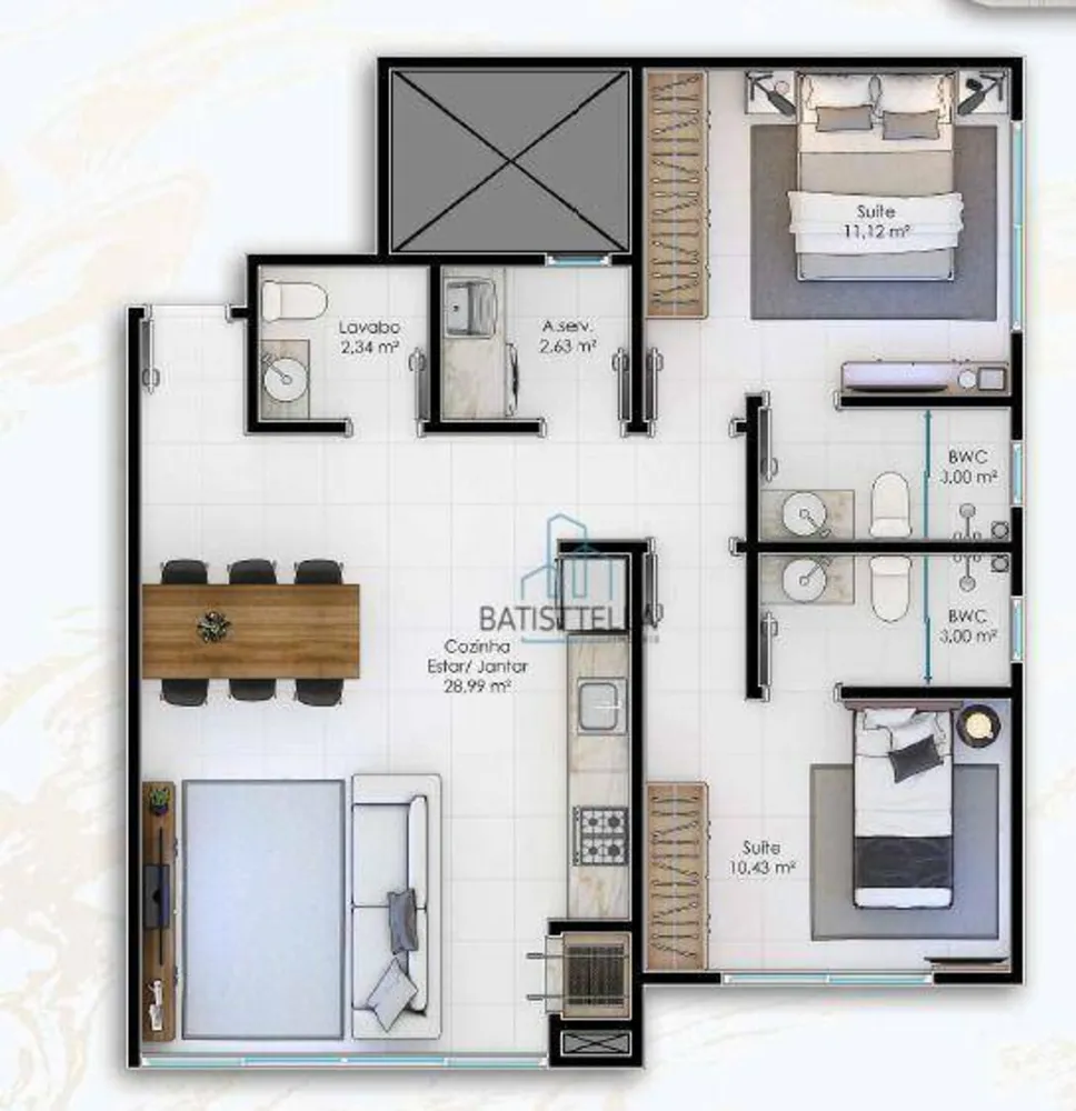 Apartamento, 2 quartos, 70 m² - Foto 2