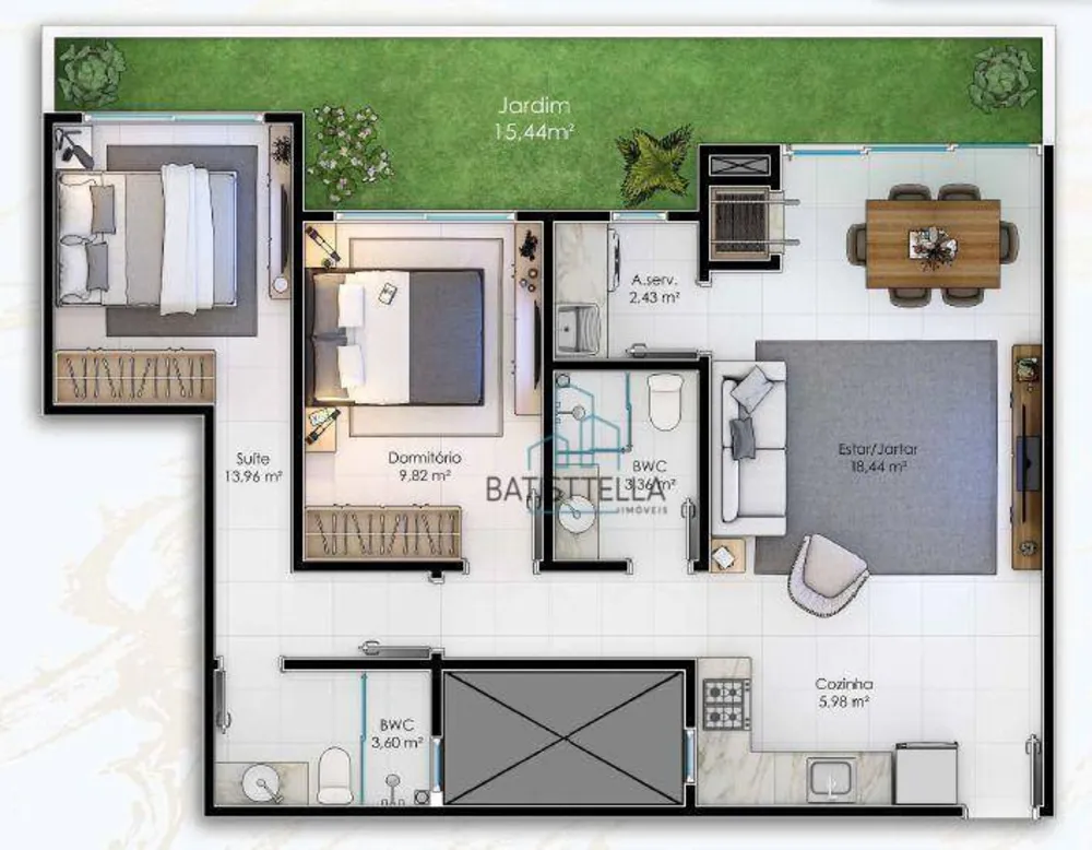 Apartamento, 2 quartos, 86 m² - Foto 1