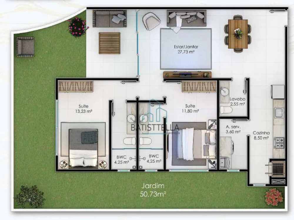 Apartamento, 2 quartos, 140 m² - Foto 2