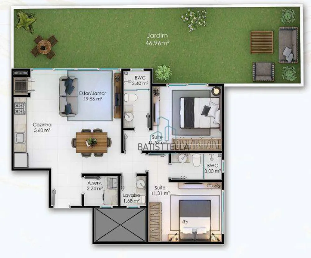 Apartamento, 2 quartos, 113 m² - Foto 2