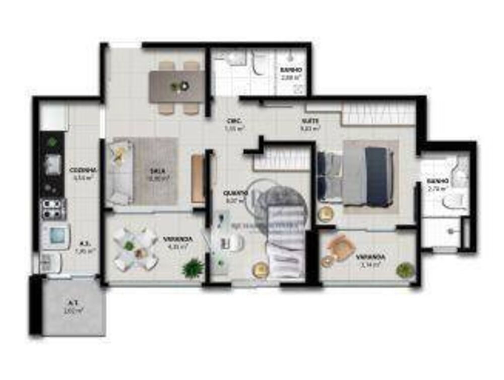 Apartamento, 2 quartos, 60 m² - Foto 12