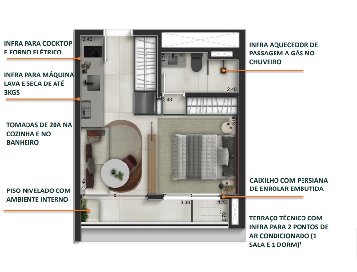 Kitnet e Studio à venda com 1 quarto, 25m² - Foto 10