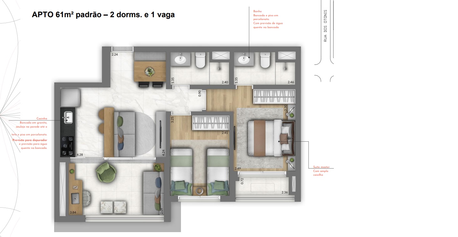 Apartamento à venda com 3 quartos, 61m² - Foto 13