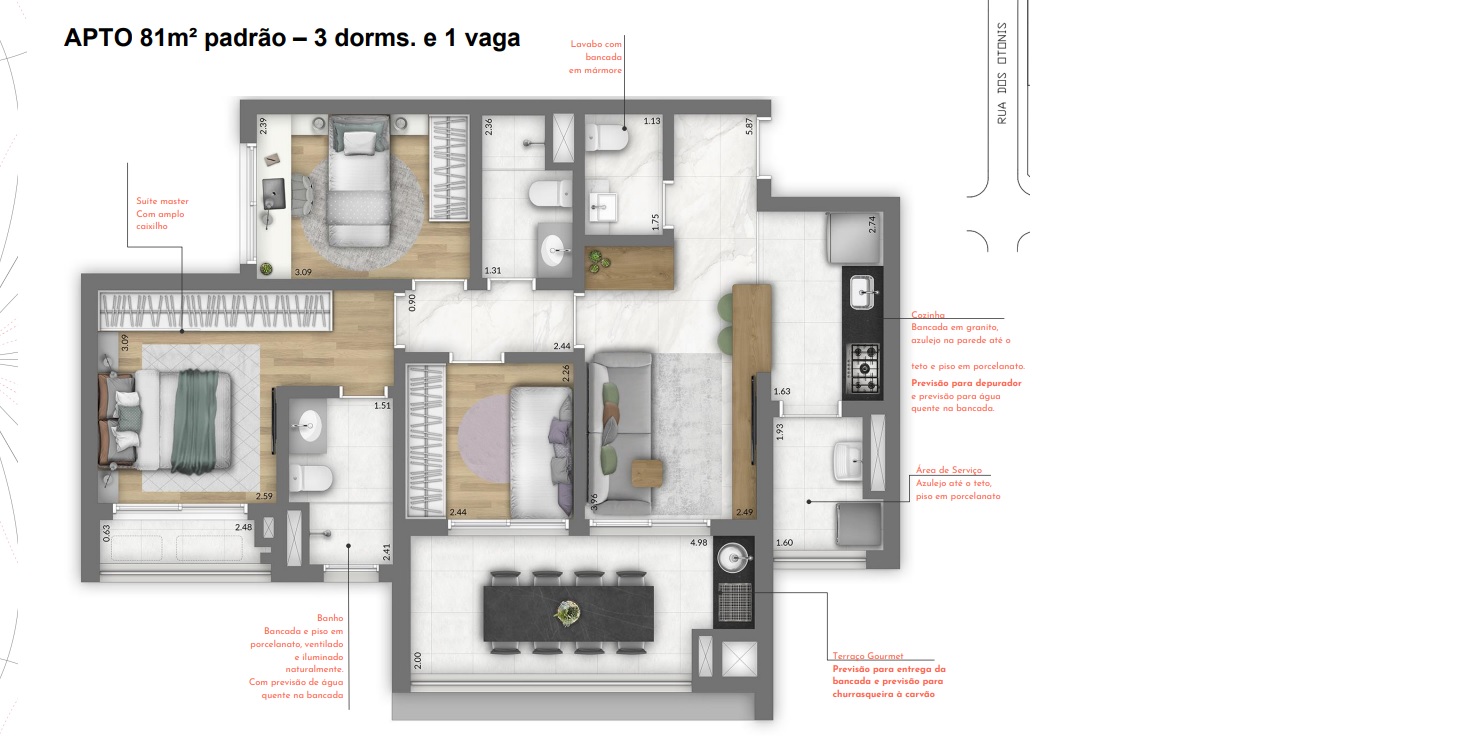 Apartamento à venda com 3 quartos, 61m² - Foto 14