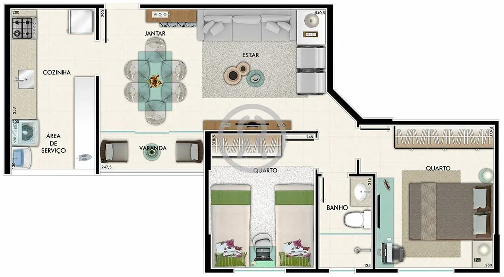 Apartamento, 2 quartos, 55 m² - Foto 4
