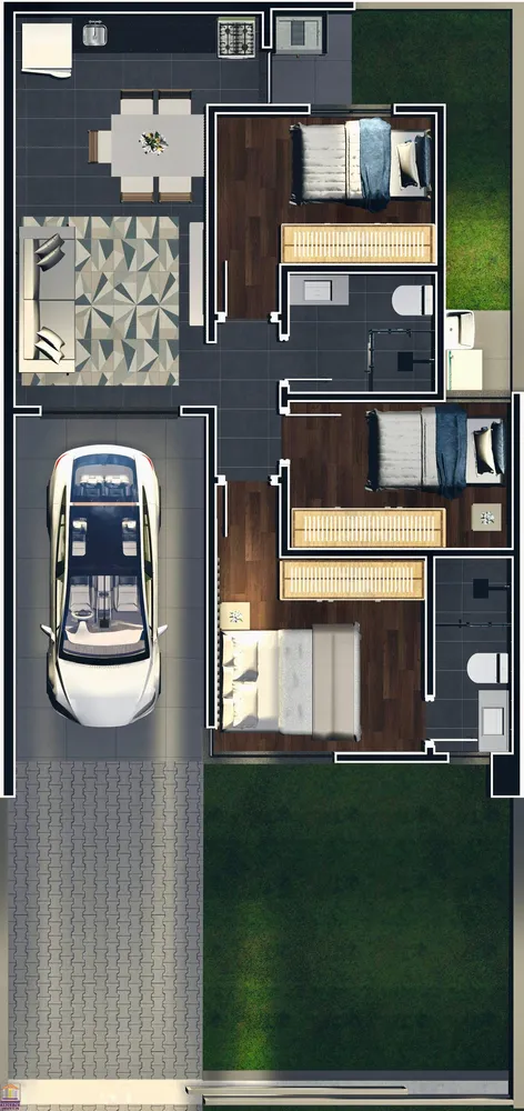 Casa, 3 quartos, 72 m² - Foto 10