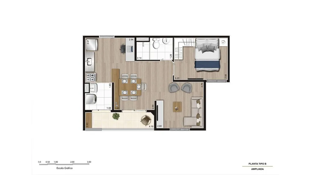 Apartamento, 2 quartos, 45 m² - Foto 4