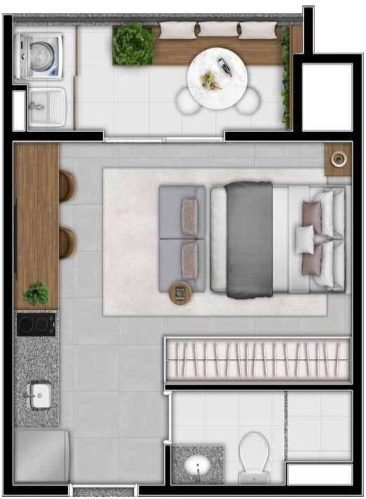 Apartamento, 1 quarto, 37 m² - Foto 9