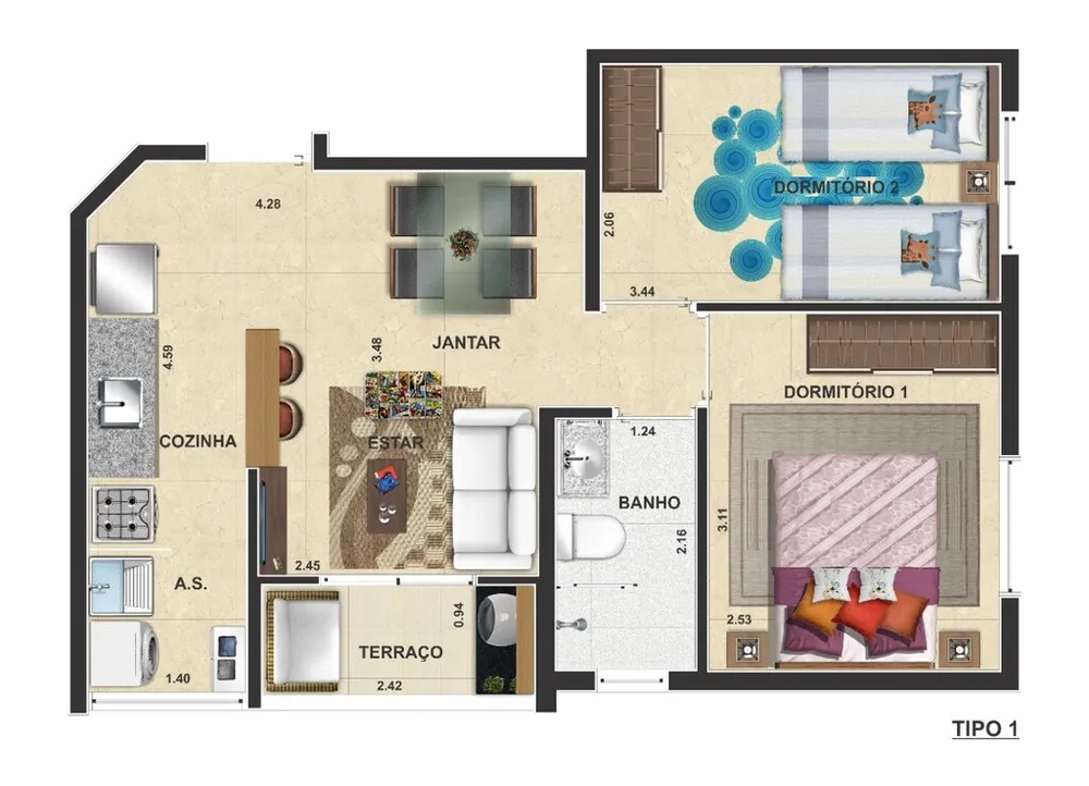 Apartamento, 1 quarto, 33 m² - Foto 15