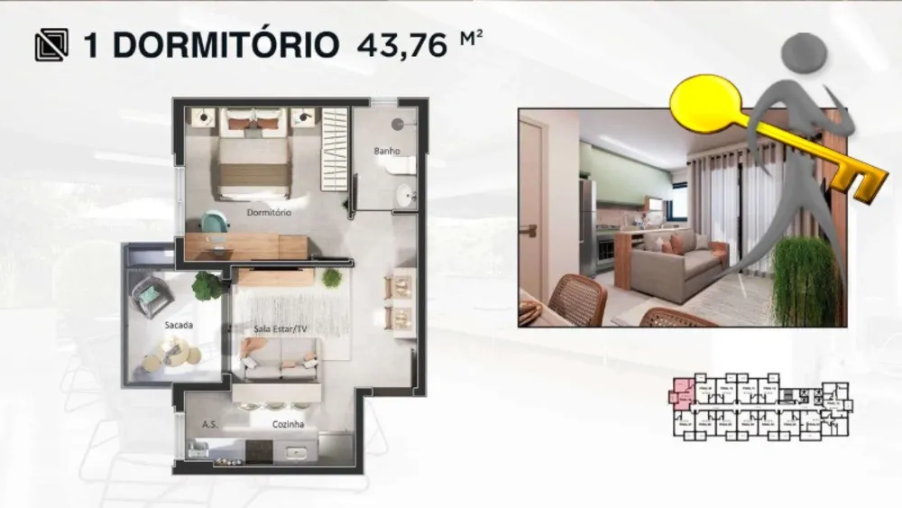 Apartamento, 1 quarto, 50 m² - Foto 15