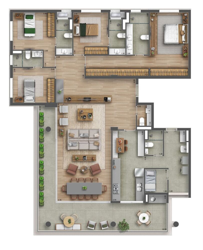 Apartamento, 3 quartos, 204 m² - Foto 4