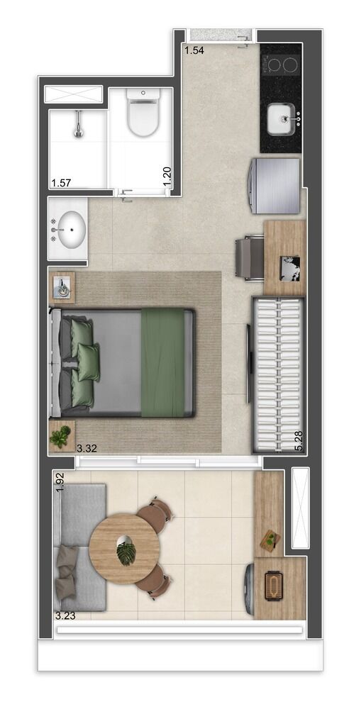 Apartamento à venda com 1 quarto, 32m² - Foto 8