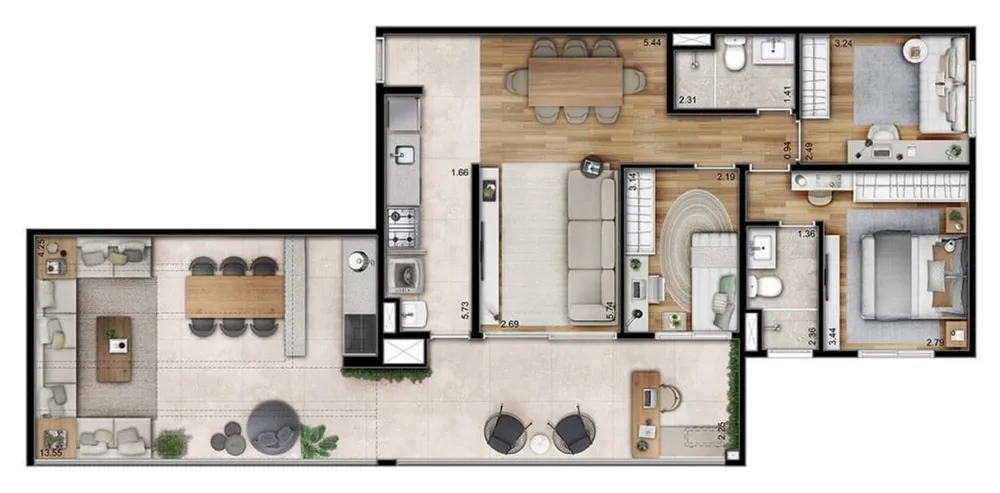 Apartamento, 2 quartos, 67 m² - Foto 19