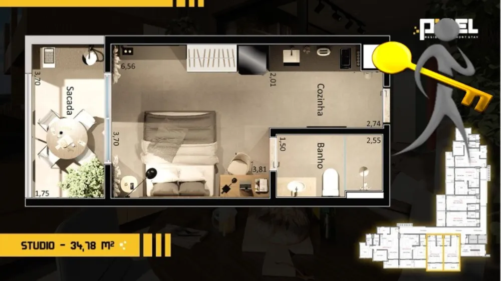 Apartamento, 2 quartos, 50 m² - Foto 12