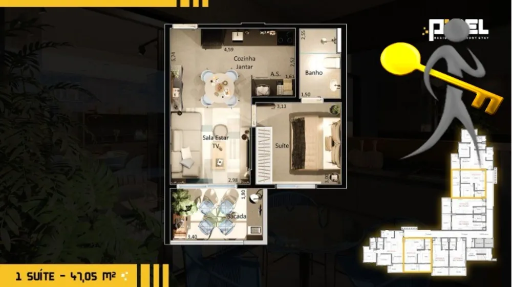Apartamento, 2 quartos, 50 m² - Foto 16
