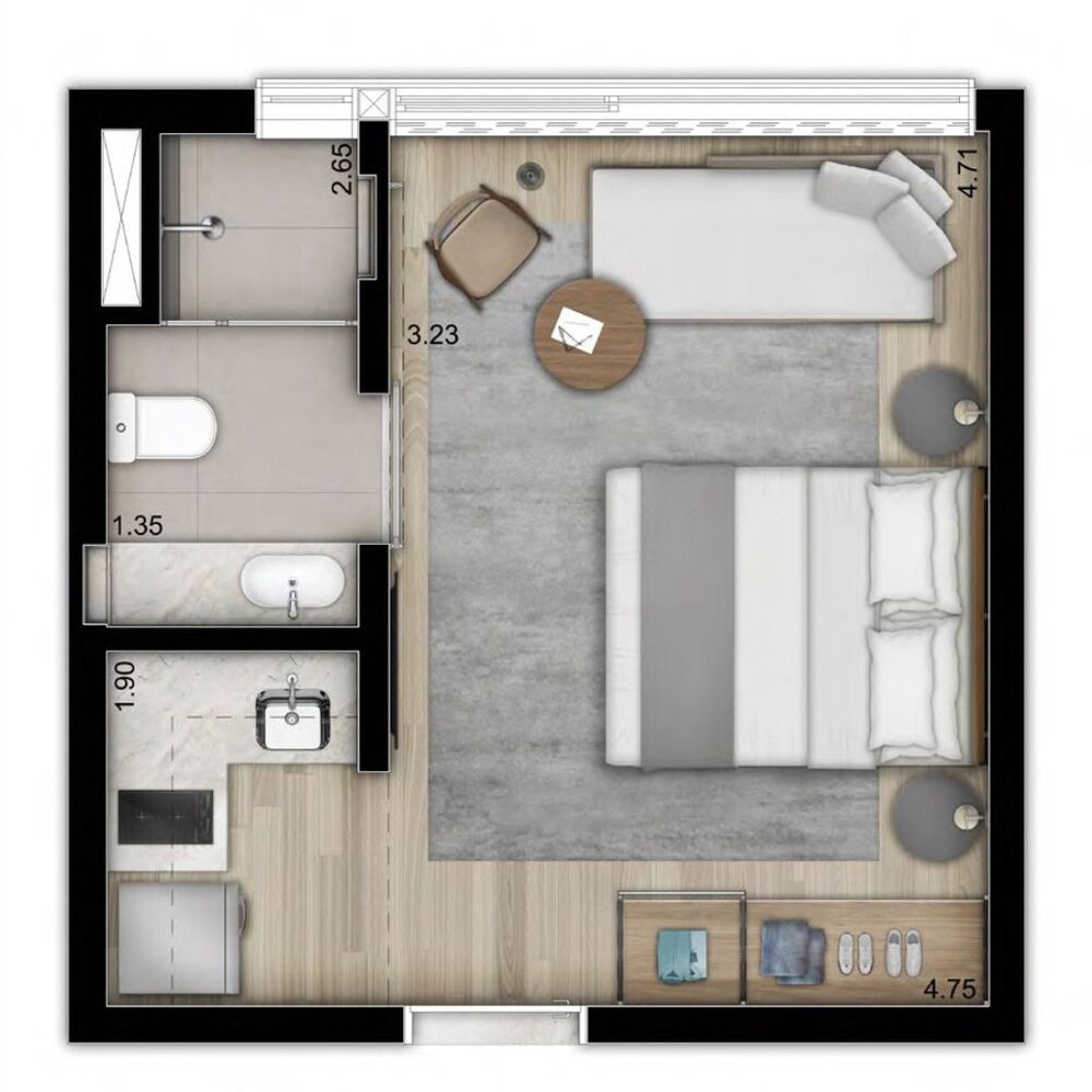 Apartamento, 1 quarto, 25 m² - Foto 12