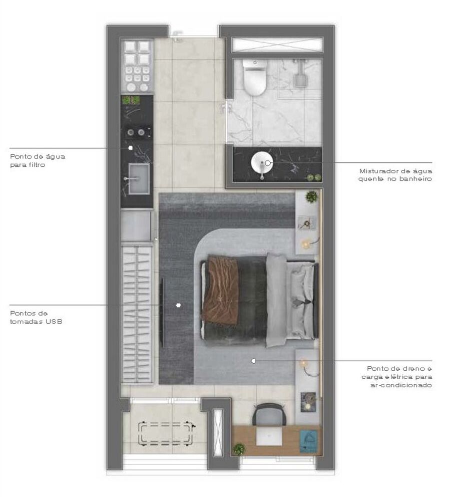 Apartamento, 1 quarto, 26 m² - Foto 9