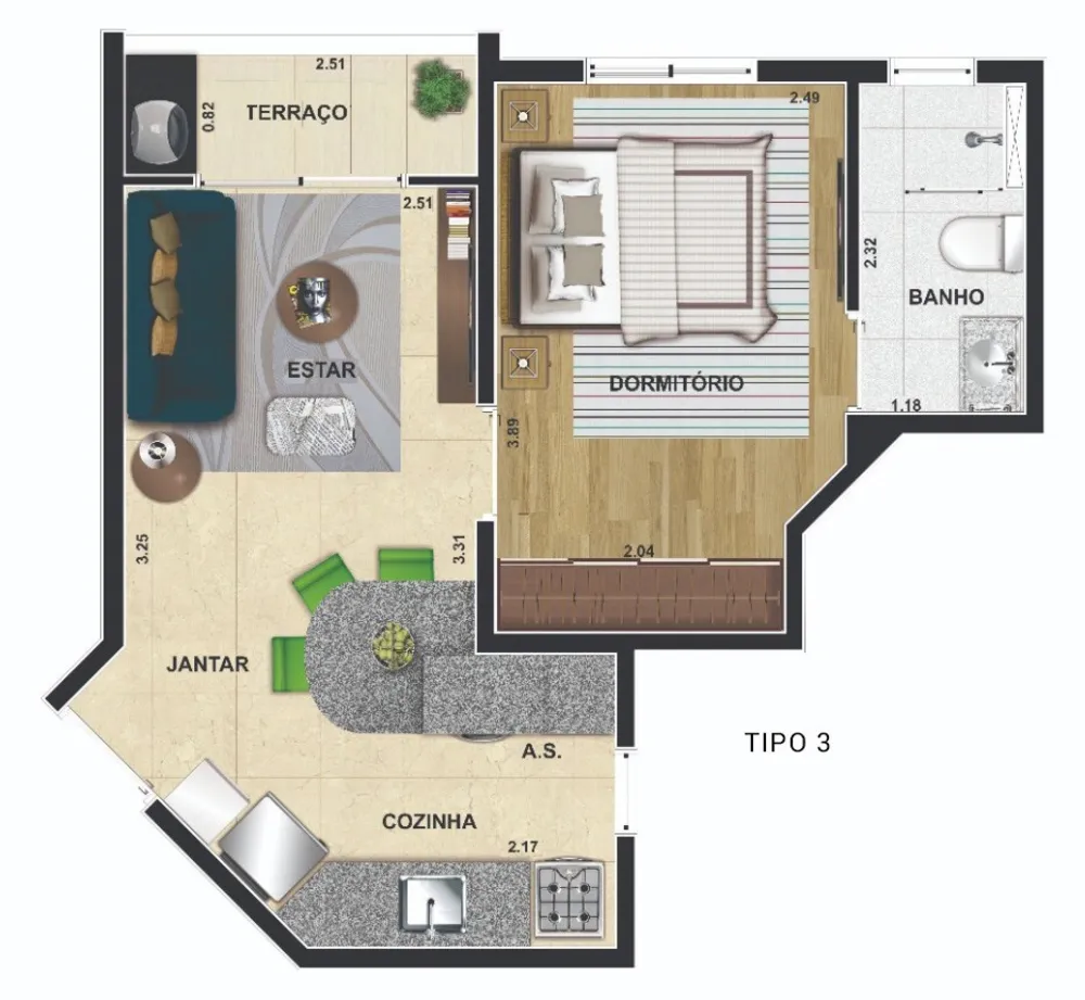 Apartamento, 2 quartos, 42 m² - Foto 14