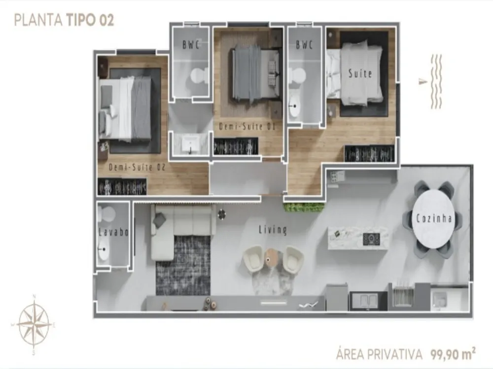 Apartamento, 2 quartos, 100 m² - Foto 19