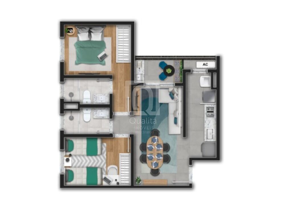 Apartamento, 2 quartos, 53 m² - Foto 22