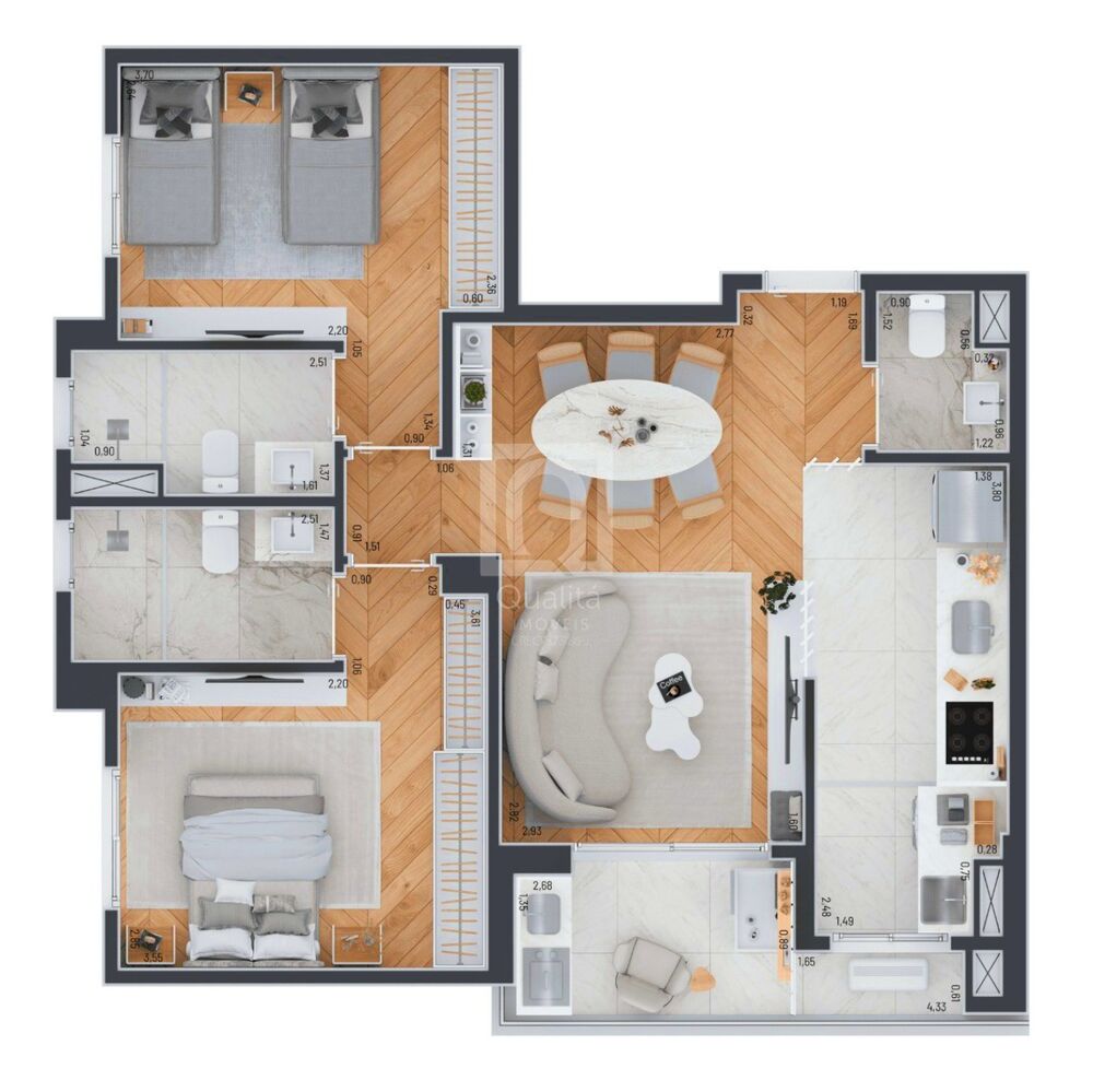 Apartamento, 2 quartos, 74 m² - Foto 13