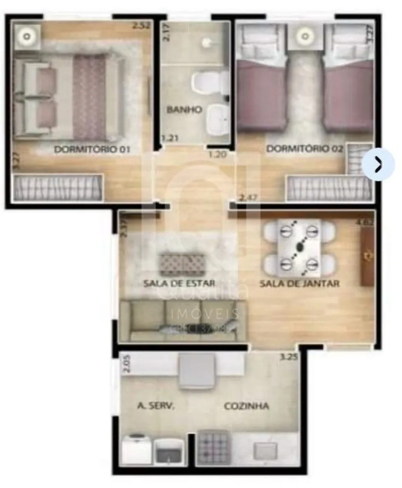 Apartamento, 2 quartos, 45 m² - Foto 7