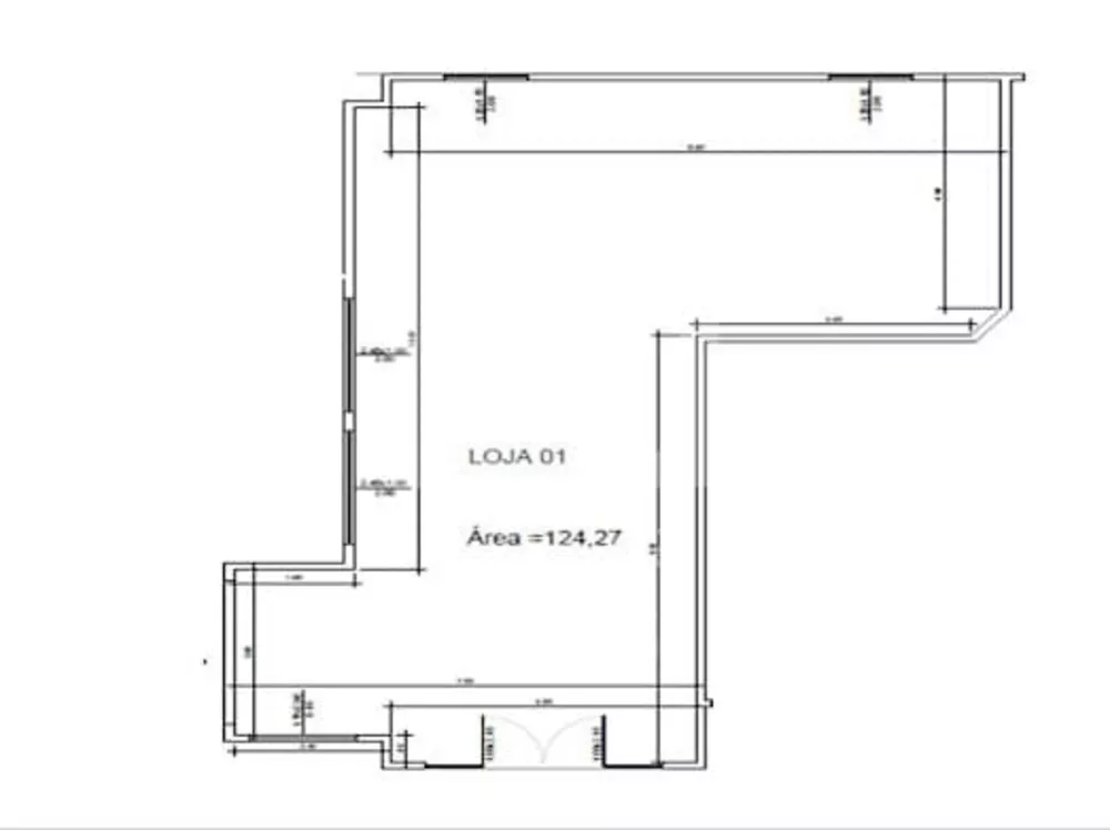 Loja-Salão, 124 m² - Foto 1