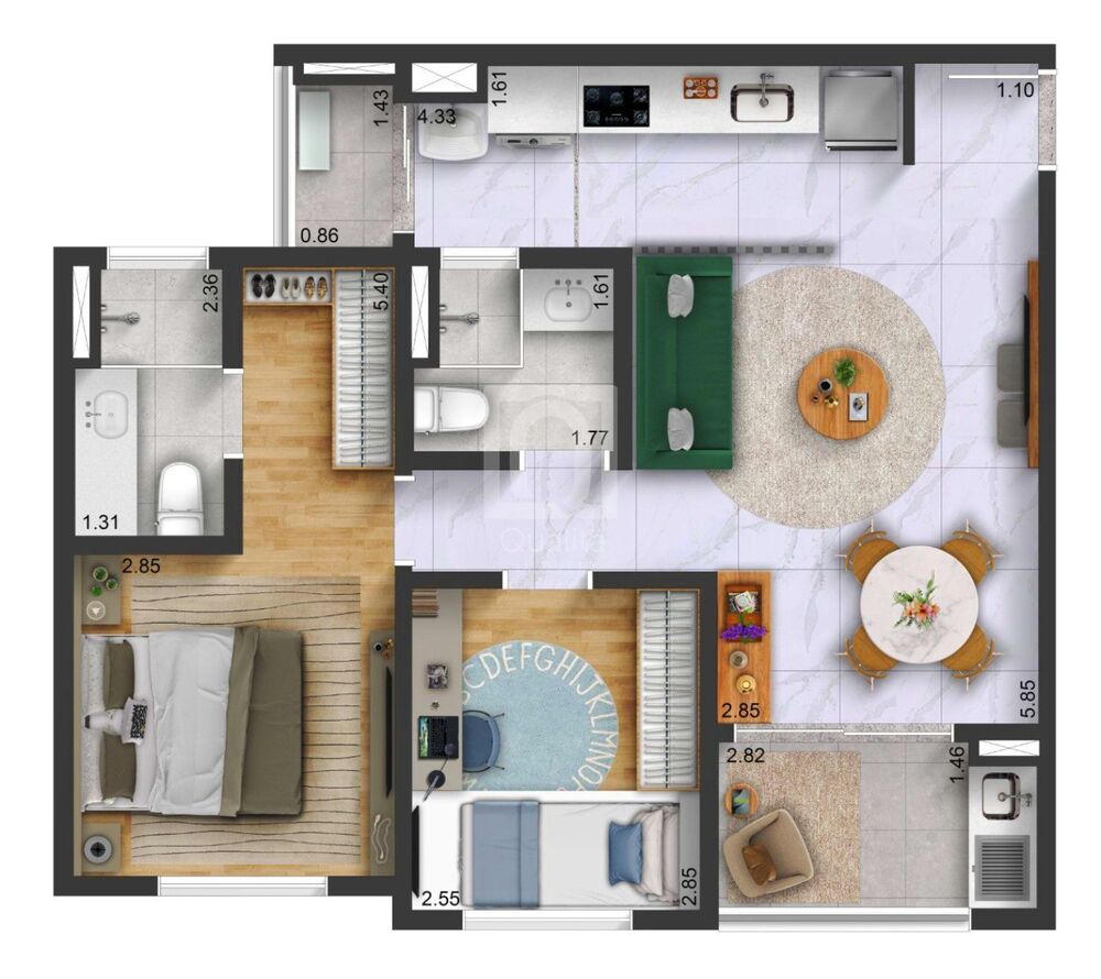 Apartamento, 2 quartos, 65 m² - Foto 3