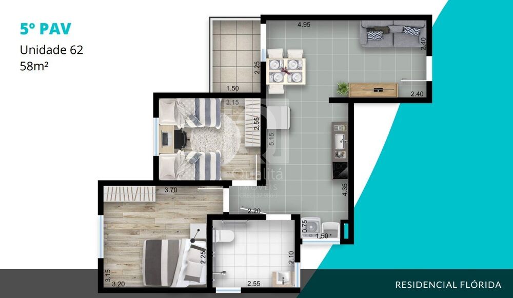 Apartamento à venda com 2 quartos, 53m² - Foto 13