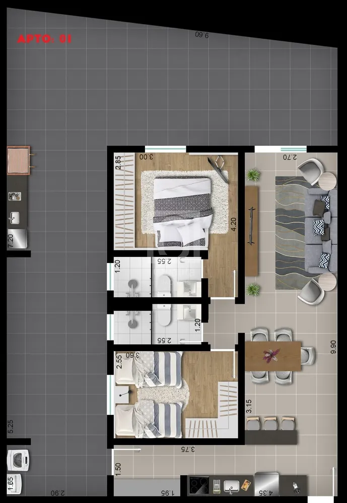 Apartamento, 2 quartos, 132 m² - Foto 8