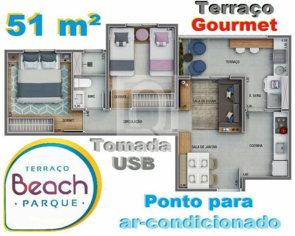 Apartamento, 2 quartos, 55 m² - Foto 11