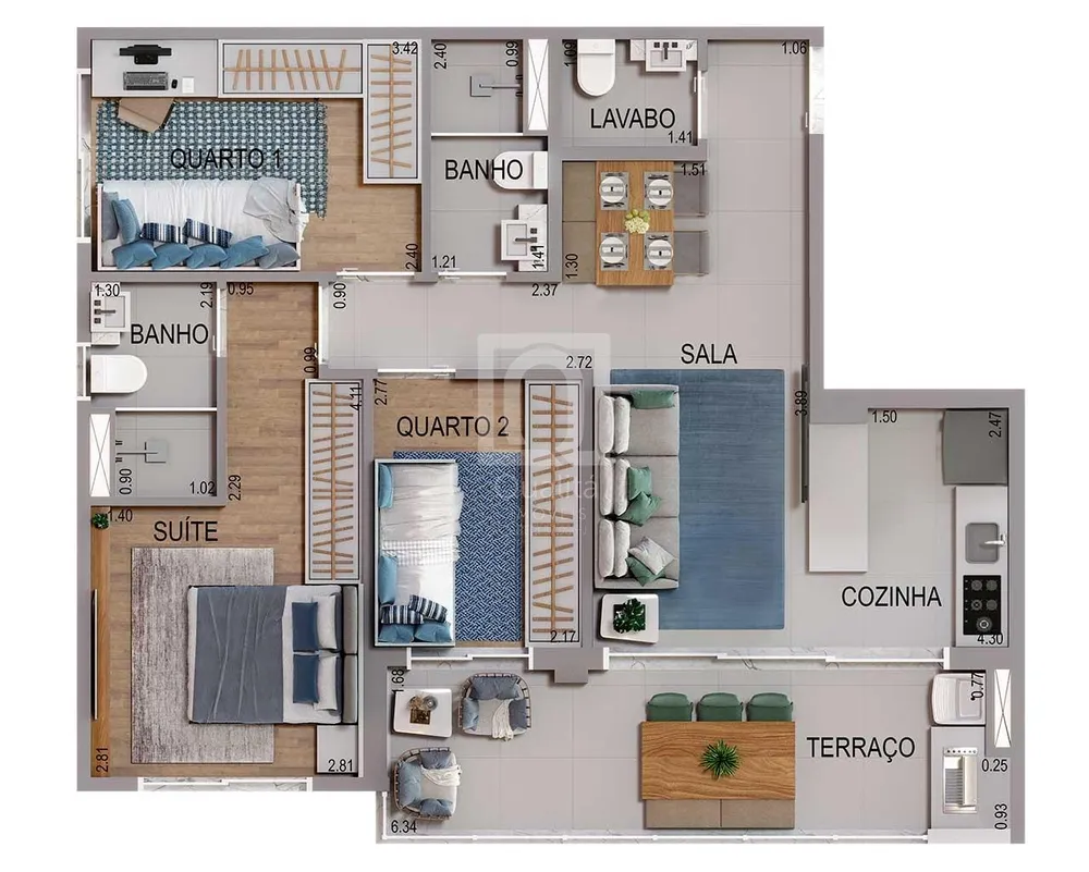 Cobertura, 3 quartos, 73 m² - Foto 8