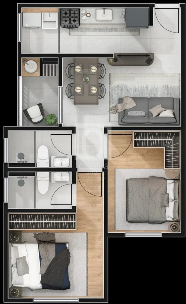Apartamento, 2 quartos, 50 m² - Foto 12