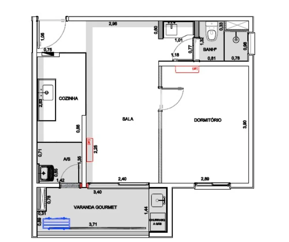 Apartamento, 1 quarto, 48 m² - Foto 5