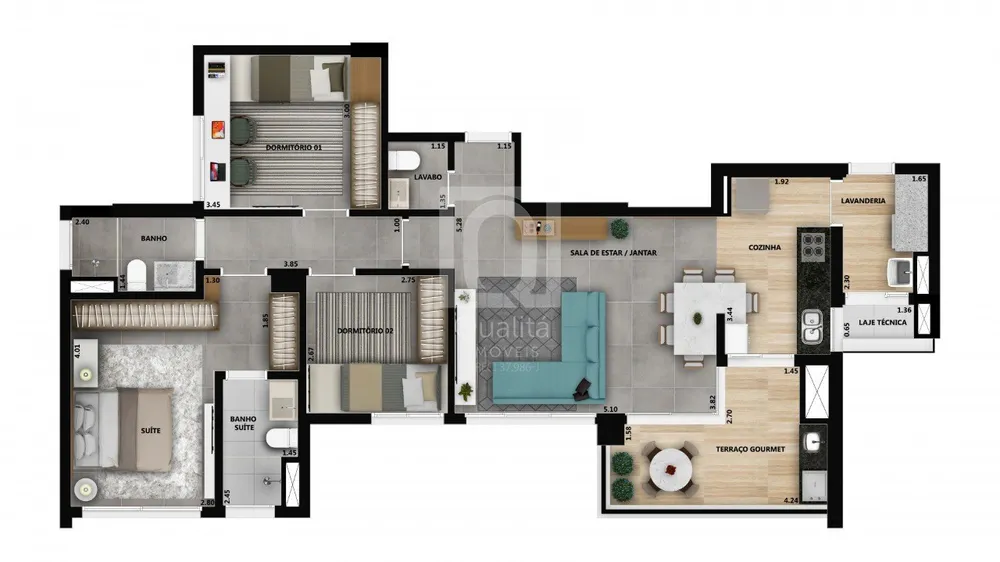 Apartamento, 3 quartos, 111 m² - Foto 4