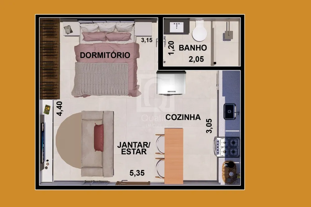 Casa, 1 quarto - Foto 2
