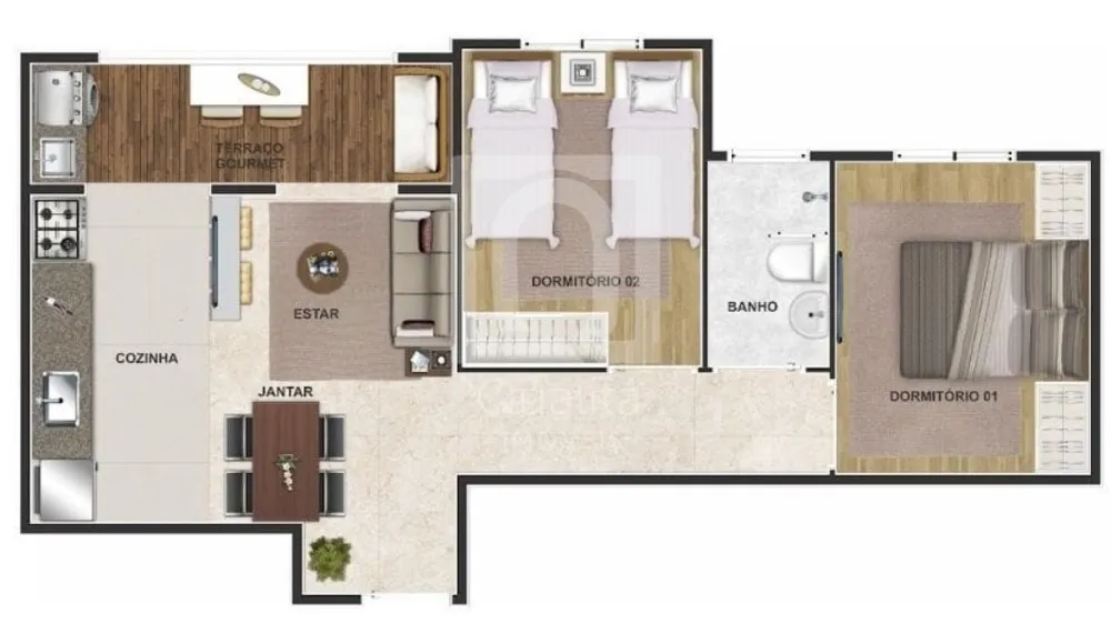 Apartamento, 2 quartos, 48 m² - Foto 12