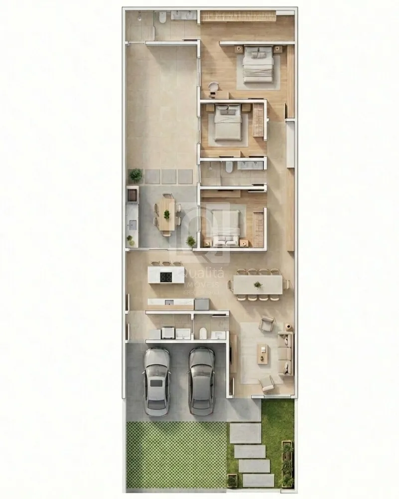 Casa de Condomínio, 3 quartos - Foto 2