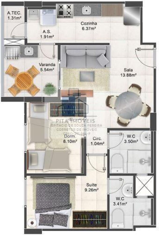 Apartamento, 2 quartos, 63 m² - Foto 9