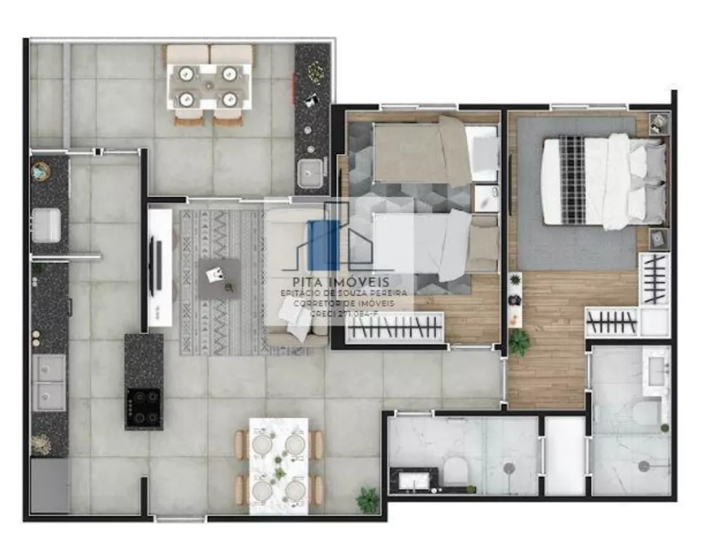 Apartamento, 2 quartos, 67 m² - Foto 2