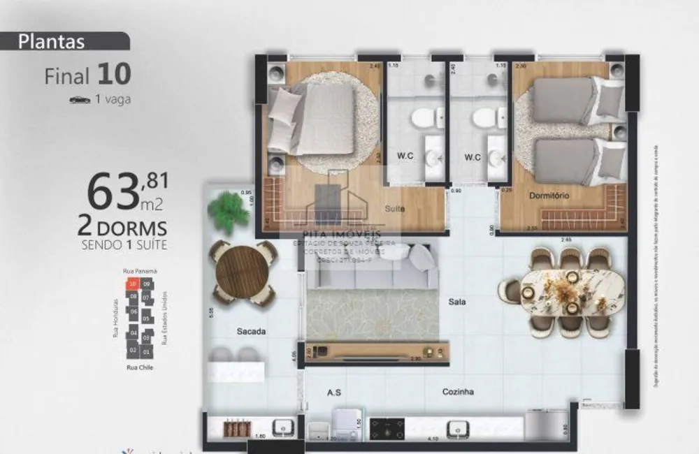 Apartamento, 1 quarto, 59 m² - Foto 10