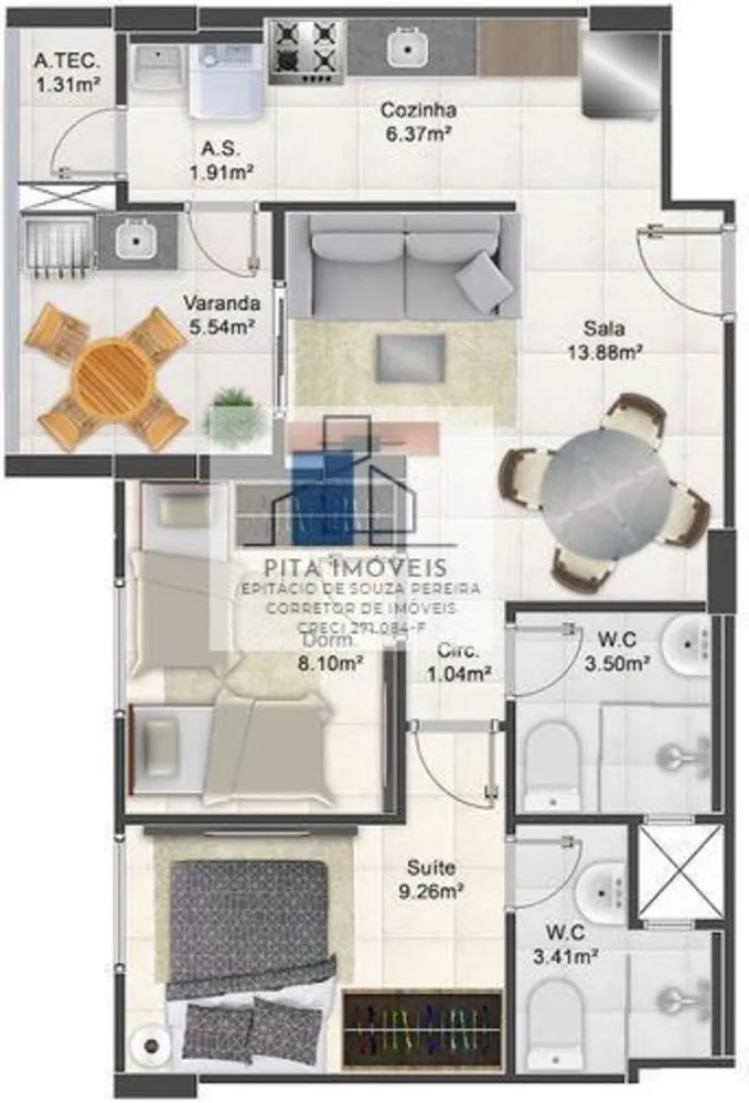 Apartamento, 2 quartos, 63 m² - Foto 14