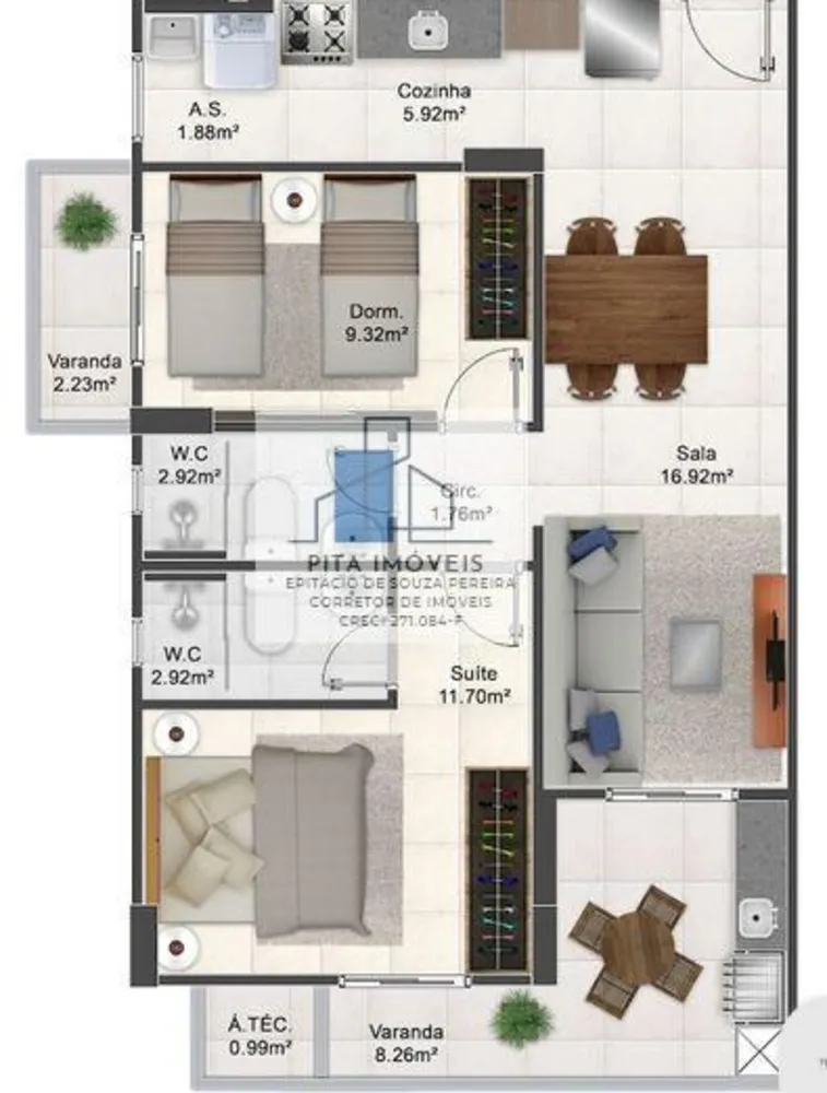 Apartamento, 2 quartos, 63 m² - Foto 13