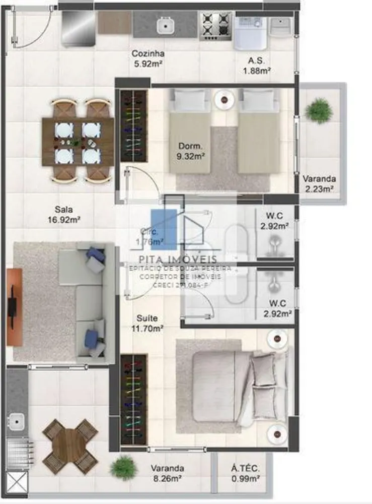 Apartamento, 2 quartos, 63 m² - Foto 12