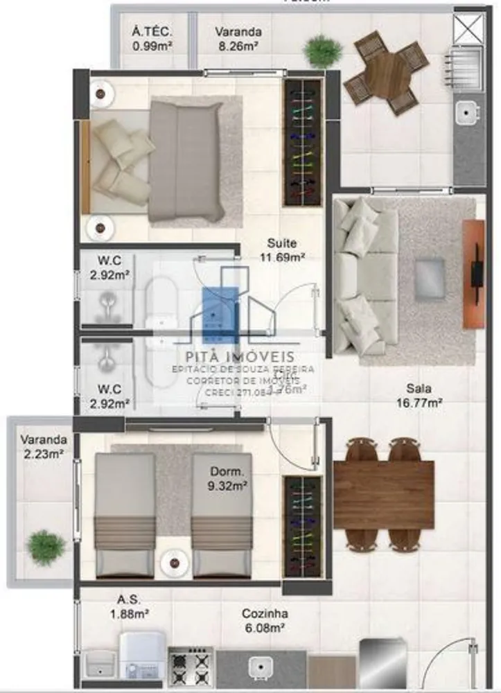 Apartamento, 2 quartos, 63 m² - Foto 15