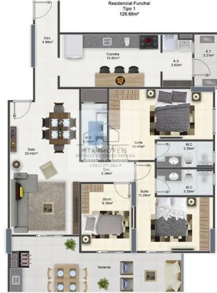 Apartamento, 3 quartos, 126 m² - Foto 16