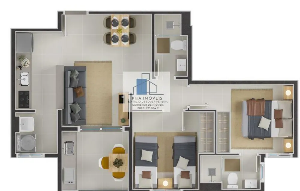 Apartamento, 2 quartos, 60 m² - Foto 4