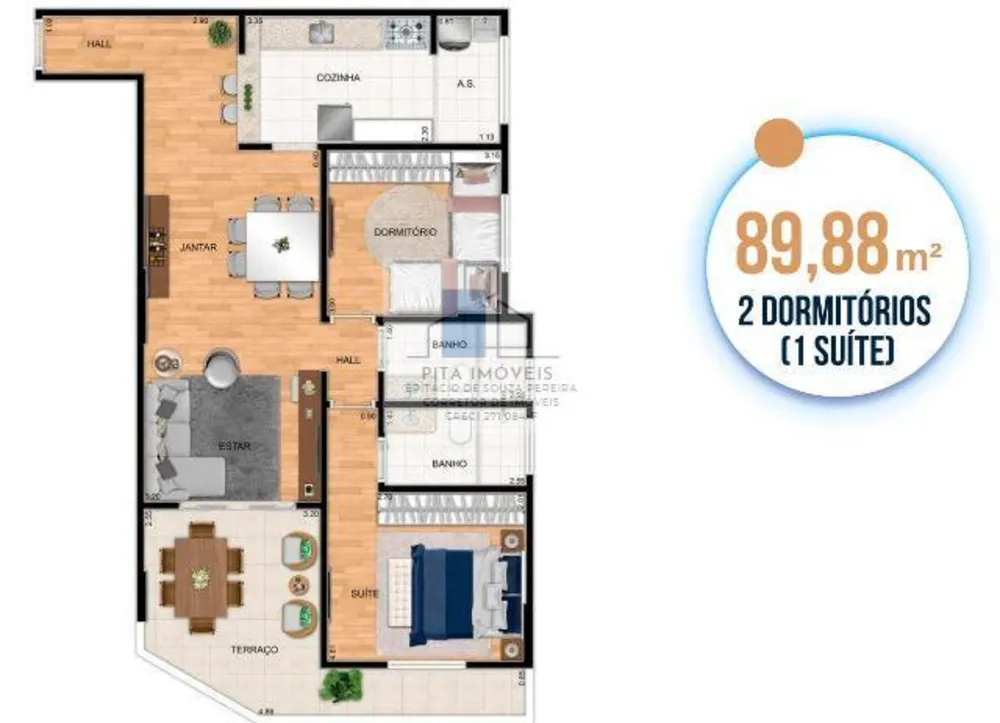 Apartamento, 2 quartos, 89 m² - Foto 6